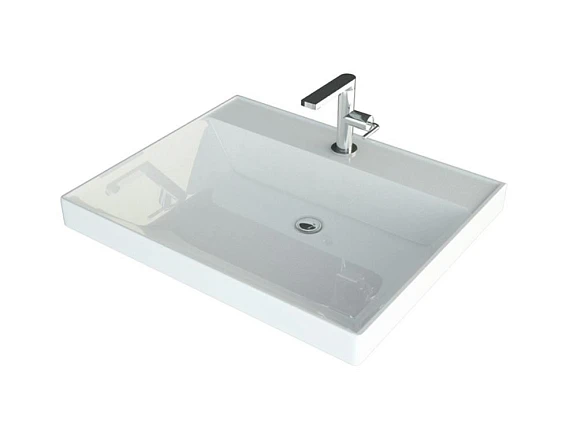 Раковина Andrea Corolina 60*50 для установки над стиральной машиной с комплектом кронштейнов