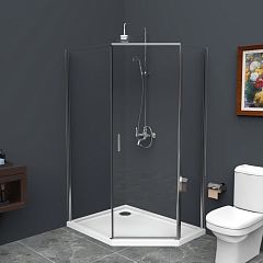 Душевой уголок BelBagno UNO-195-PH-1-100/80-C-Cr 100*80*195 L/R без поддона