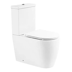 Унитаз-компакт BelBagno Marino BB105CPR безободковый, P-trap с крышкой-сиденьем BB870SC