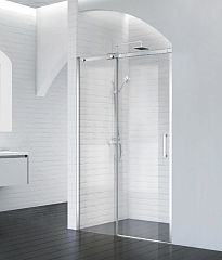 Душевая дверь в нишу BelBagno ACQUA-BF-1-100-C-Cr 100*210 L/R профиль хром с поддоном 100*80*15