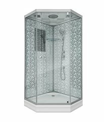 Душевая кабина Niagara Luxe NG-7701DW 90х90х210 L/R стенки белые