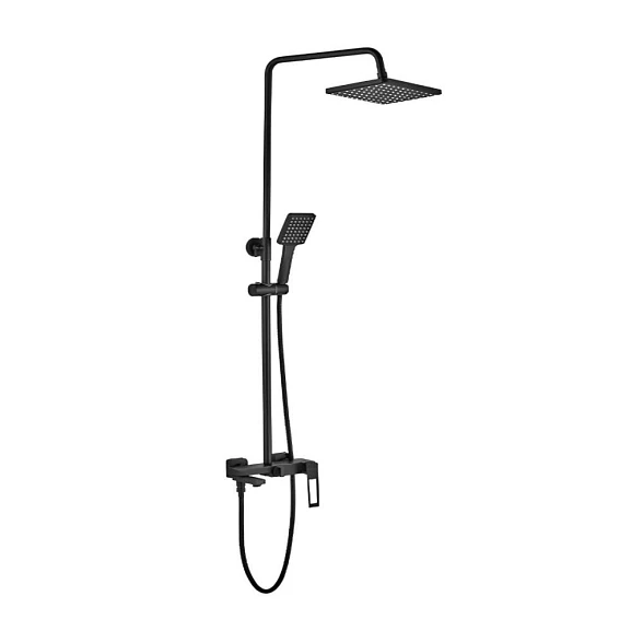 Душевая стойка Haiba HB24817-7 с изливом черная матовая