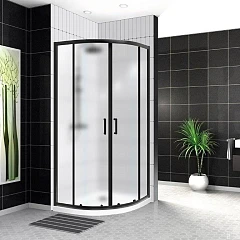 Душевой уголок BelBagno UNO-195-R-2-90-P-NERO 90*90*210 (с поддоном TRAY-A-R-90-550-15-W-W0 90*90*15 без сифона)