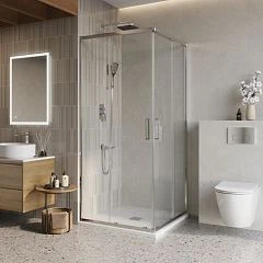 Душевой уголок BelBagno LUCE-A-2-100-C-Cr 100*100*195 без поддона