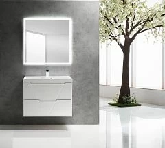 Комплект мебели BelBagno Vittoria 80 Bianco Opaco (с белой раковиной)