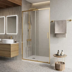 Душевая дверь в нишу BelBagno Luce LUCE-BF-1-120-C-ORO 120*195 без поддона