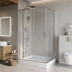 Душевой уголок BelBagno Luce LUCE-AH-22-150/120-C-Cr 150*120*195 без поддона