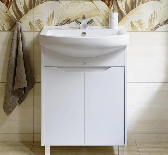 Тумба с раковиной Alavann Crystal 65 белая