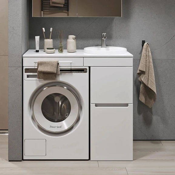 Тумба под раковину Alavann Cosmetic 95 белый глянец L/R