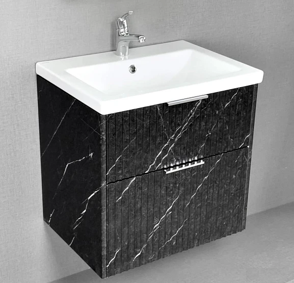 Тумба под раковину Alavann Anna 60 черный мрамор