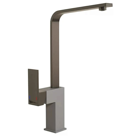Смеситель Uperwood UPD-002-07 для кухни вороненая сталь/серый