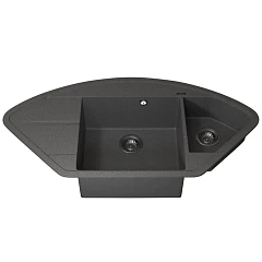 Кухонная мойка Uperwood Quartz UPD-06 100х51 серая матовая Кухонная мойка Uperwood Quartz UPD-06 100х51 серая матовая