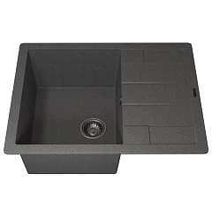 Кухонная мойка Uperwood Quartz UPD-03 65х51 серая матовая Кухонная мойка Uperwood Quartz UPD-03 65х51 серая матовая