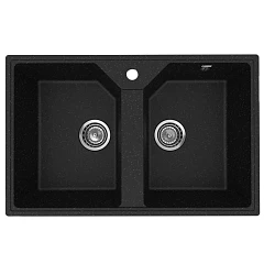Кухонная мойка Uperwood ECON UPD-402 77х49 черная матовая Кухонная мойка Uperwood ECON UPD-402 77х49 черная матовая