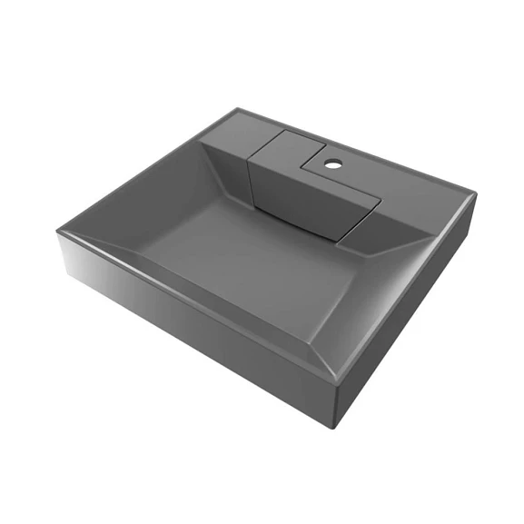 Раковина Uperwood Top 60*55 серая матовая для установки над стиральной машиной с кронштейнами
