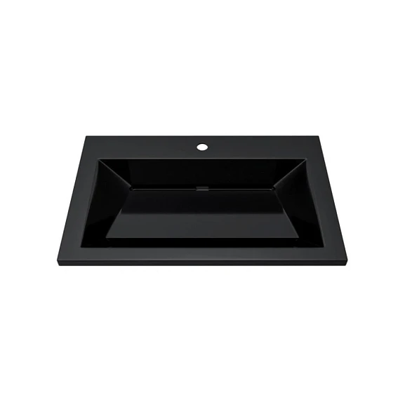 Мебельная раковина Uperwood Olivia 70 черная (приобретается в комплекте с тумбой)