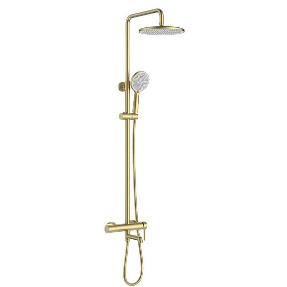 Душевая стойка Raglo R20.24.03 с изливом золотой сатин