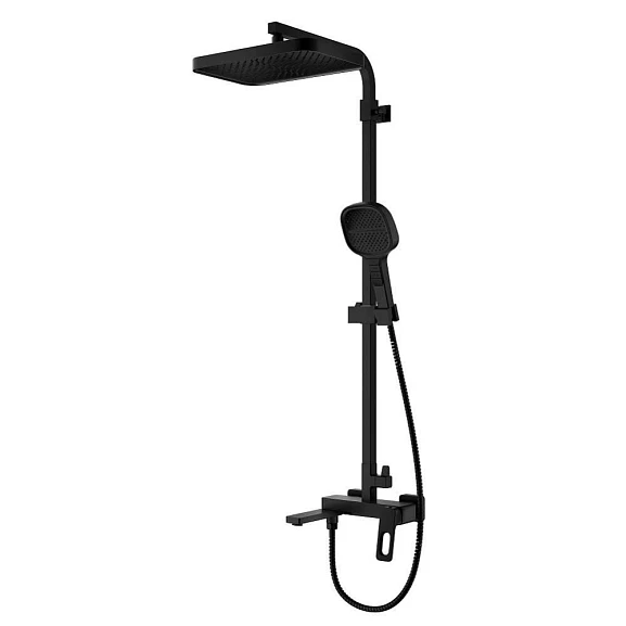 Душевая стойка Raglo R51.24.06 с изливом черная матовая