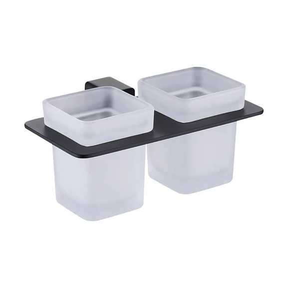 Двойной стакан Raglo R301.08.06 черный матовый