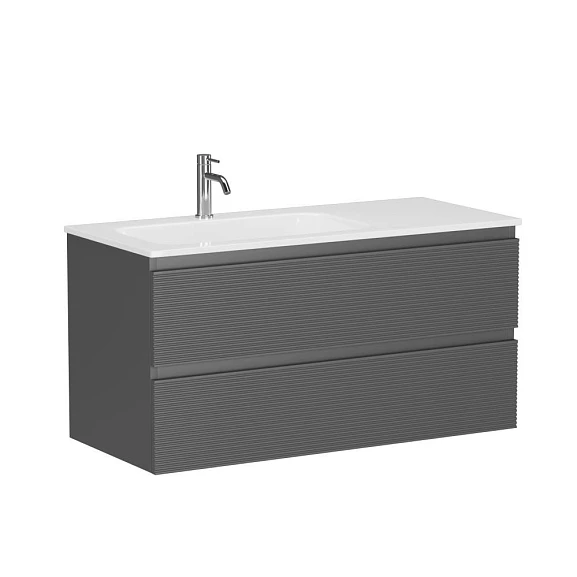 Тумба с раковиной Sancos Folk 100 Grey soft L