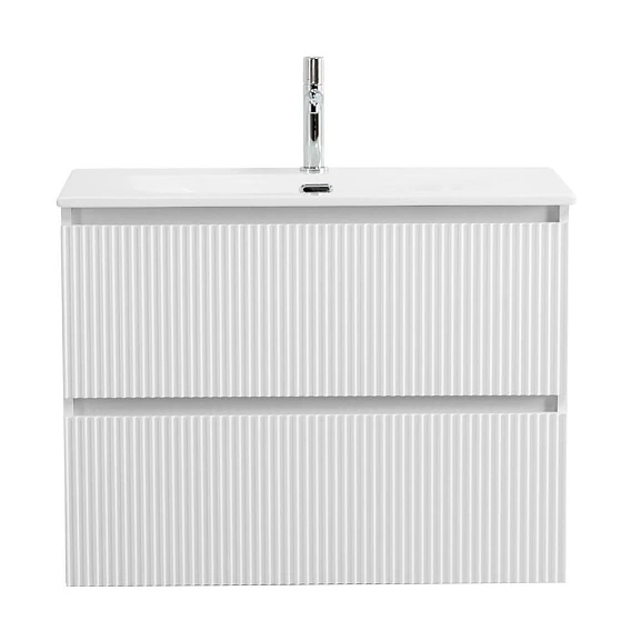 Тумба с раковиной BelBagno Uno 80 Bianco Opaco с двумя ящиками