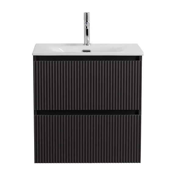 Тумба с раковиной BelBagno Uno 60 темно-серая матовая