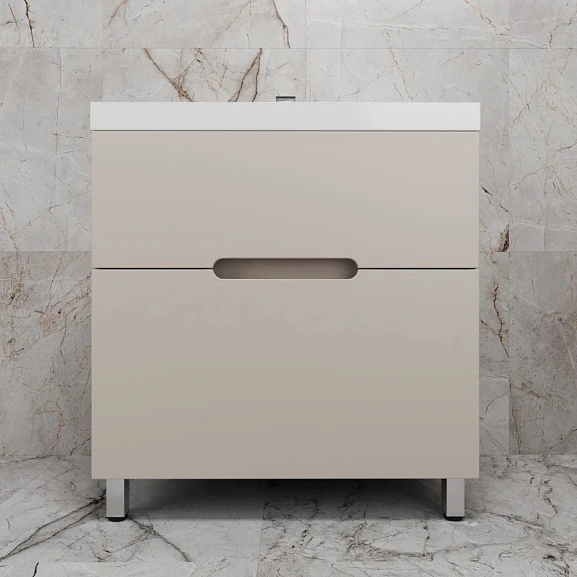 Тумба под раковину Style Line Матис 80 напольная крем