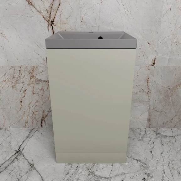 Тумба с раковиной Style Line Моно 50 L/R санд серая галька (раковина Asti 50*45 серый шелк)