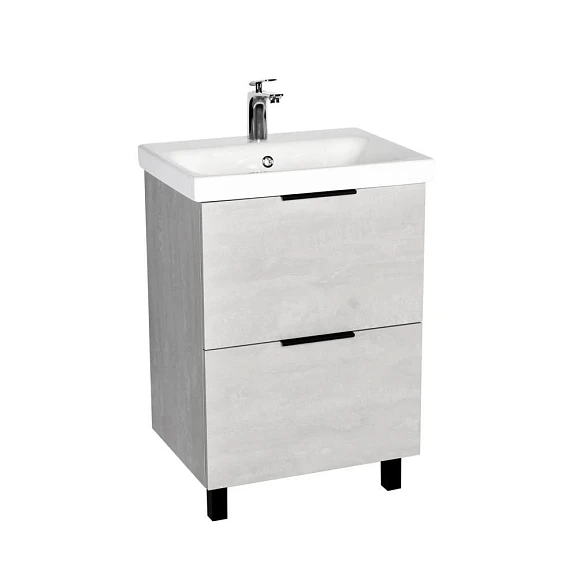 Тумба с раковиной Viant Берлин VBER60MDC-T2Y 60 напольная цемент (раковина Moduo 60)