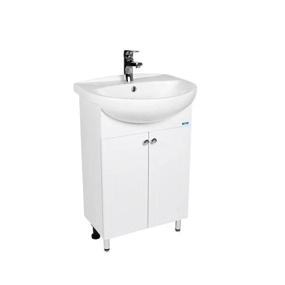 Тумба с раковиной Viant Париж VPAR55AN-T2ST 55 напольная белый глянец (раковина Антик 55)