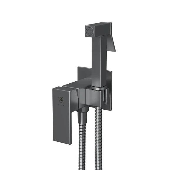 Гигиенический душ со смесителем Rush Thira TR3635-99Grey скрытый монтаж графит