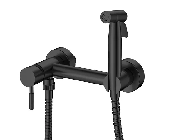 Гигиенический душ со смесителем Rush Melos SUS1101-99Black черный матовый