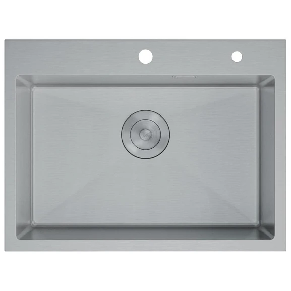 Кухонная мойка D&K 60*50 сатин с дозатором и коландером