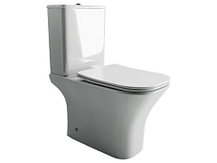 Унитаз-компакт Ceramicanova Alfa 34*65 безободковый с крышкой-сиденьем микролифт Slim