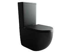 Унитаз-компакт Ceramicanova Metropol 38,5*62 черный матовый безободковый с крышкой-сиденьем микролифт