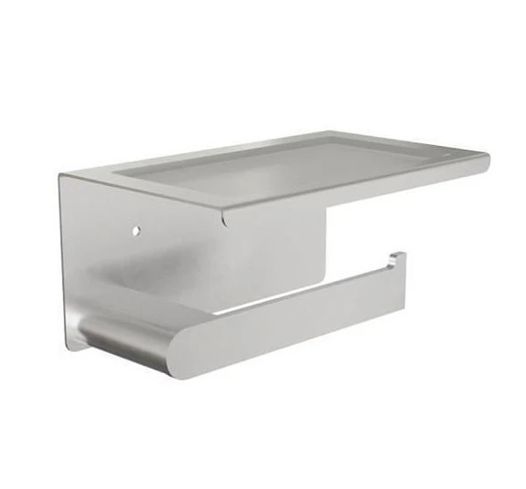 Держатель туалетной бумаги Knotlor Bliss PH102BS с полкой матовая сталь