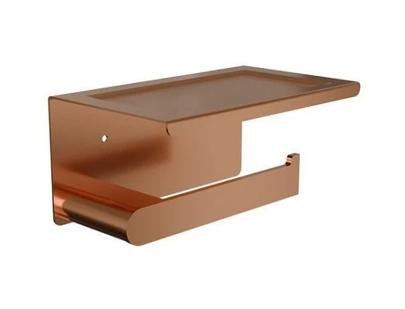 Держатель туалетной бумаги Knotlor Bliss PH102RB с полкой бронза