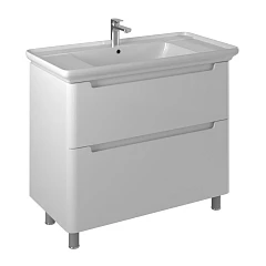 Тумба с раковиной Briz Альби 105 белый глянец