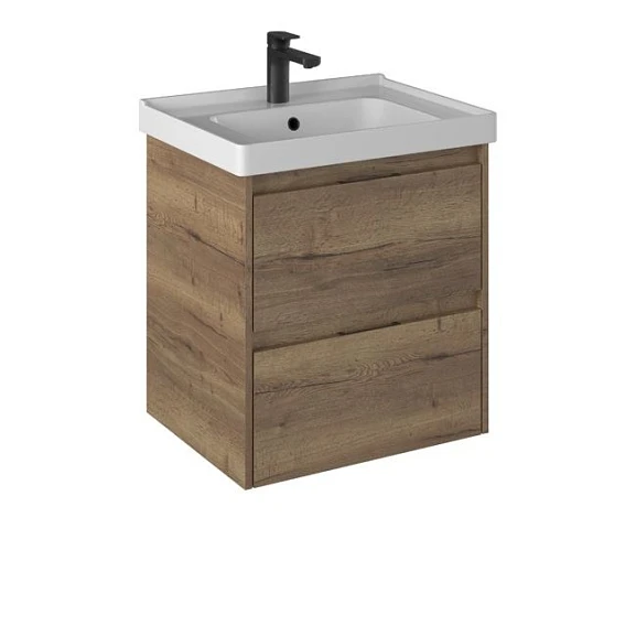 Тумба с раковиной Briz Берн 60 дуб веллингтон табак