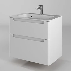 Тумба с раковиной Briz Эстель 70 белый глянец