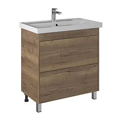 Тумба с раковиной Briz Риччи 80 дуб веллингтон табак