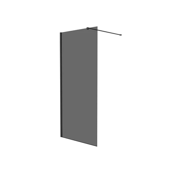 Душевая перегородка Knotlor Velum Onyx 90*200 профиль вороненая сталь без поддона