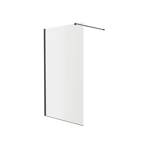 Душевая перегородка Knotlor Velum Crystal 120*200 профиль вороненая сталь без поддона