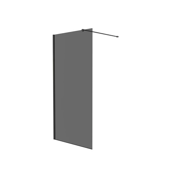 Душевая перегородка Knotlor Velum Onyx 100*200 профиль вороненая сталь без поддона