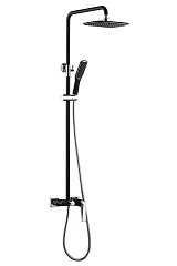 Душевая стойка Boheme Venturo 378-B с изливом черная матовая/хром