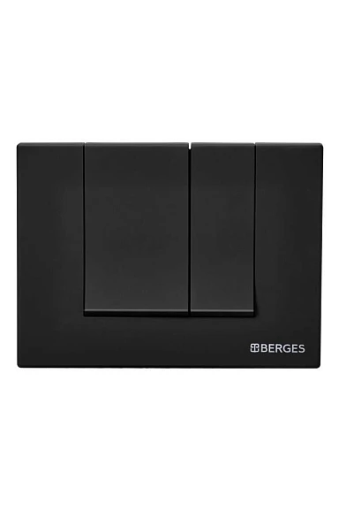Клавиша смыва Berges Novum S5 Soft Touch черная матовая