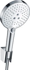 Душевая лейка Hansgrohe Raindance Select S 120 26721400 с держателем и шлангом 160см хром/белый