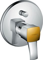 Смеситель Hansgrohe Metropol Classic 31345090 для ванны и душа на 2 выхода хром/золото скрытый монтаж