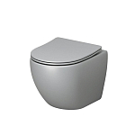 Подвесной унитаз Grossman Color GR-4455GLMS 36,5*48,5 светло-серый матовый безободковый с крышкой-сиденьем микролифт Slim Подвесной унитаз Grossman Color GR-4455GLMS 36,5*48,5 светло-серый матовый безободковый с крышкой-сиденьем микролифт Slim