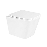 Подвесной унитаз BelBagno Due BB3103CHR/SC 35*48 безободковый с крышкой-сиденьем микролифт Slim Подвесной унитаз BelBagno Due BB3103CHR/SC 35*48 безободковый с крышкой-сиденьем микролифт Slim